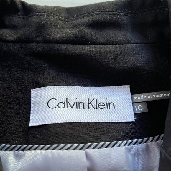 Suit - Classy Calvin Klein Black Suit Blazer Jacket with Skirt Size 10 - Picture 6 of 13
